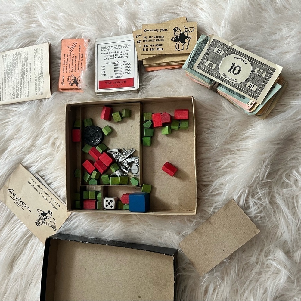 Vintage Monopoly Board Game parts and pieces - Picture 2 of 3